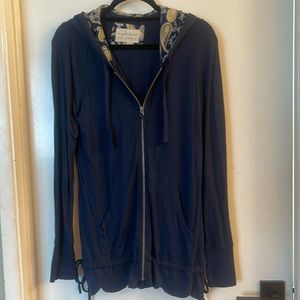 Evys Tree navy and paisley print hoodie